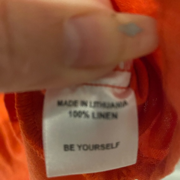 Flax Vibrant Orange Tank Top - Picture 4 of 6